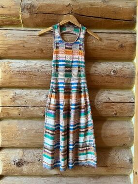 Daily Practice Multicolor Cotton Midi Sweater Dress XXS anthropologie